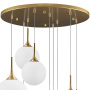 813092 Люстра GLOBO 9х40W E14 gold/white