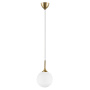 813022 Подвес GLOBO 1х40W E14 gold/white