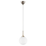 813023 Подвес GLOBO 1х40W E14 champagne gold/white