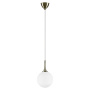 813021 Подвес GLOBO 1х40W E14 electroplating bronze/white