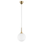 813032 Подвес GLOBO 1х40W E14 gold/white