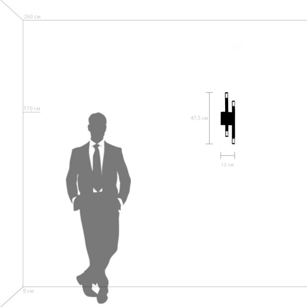 734647 Бра IRIS 12W LED 618LM 120G ЧЕРНЫЙ/ЗОЛОТО 3000K