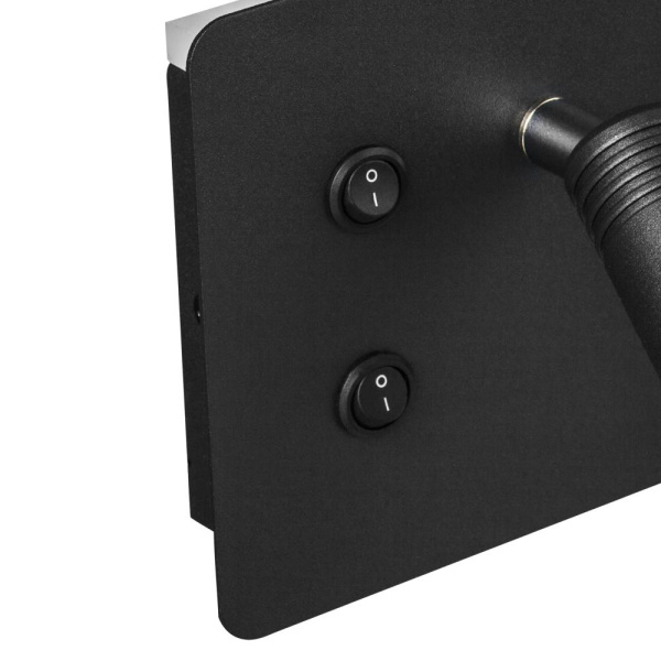 808557 Бра MURO 4W+3W LED LM ЧЕРНЫЙ 3000K