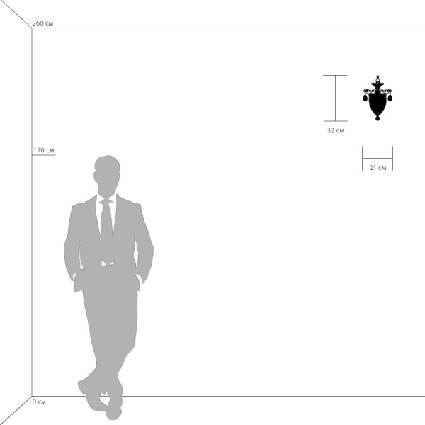 790611 Бра SCHON 1x60W E14 Bronze