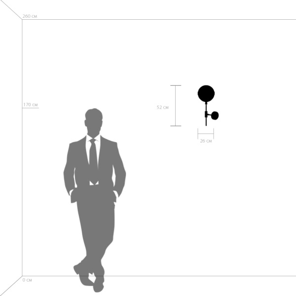 813611 Бра GLOBO 1х40W E14 electroplating bronze/white