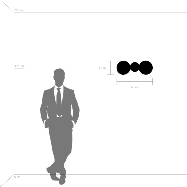 785623 Бра BETA 2x40W E27 ЗОЛОТО/ЧЕРНЫЙ