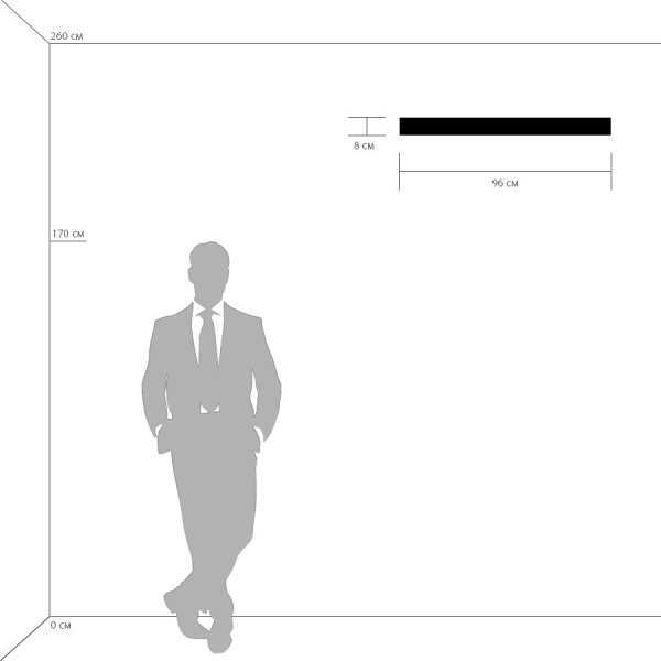 810537 Бра FIUME LED 30W 2850LM Matt black 3000K