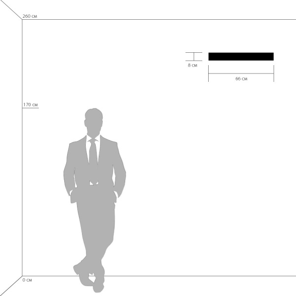 810627 Бра FIUME LED 20W 1900LM Matt black 4000K