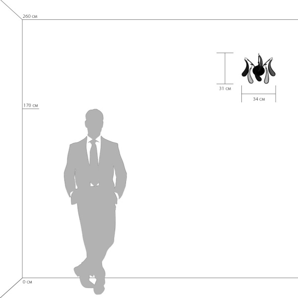 794634 Бра MANICA 3х20W G4 12V ХРОМ