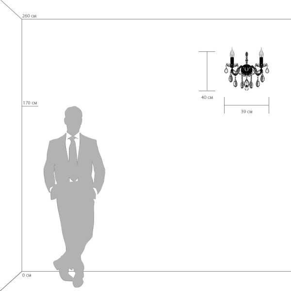 775623 Бра CHAMPA 2х60W E14 ЗОЛОТО