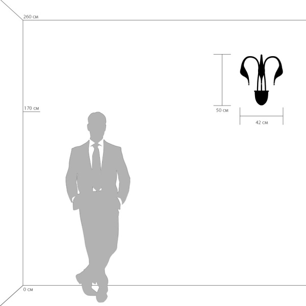 751637 Бра Cigno collo 3х20W G4 ЧЕРНЫЙ