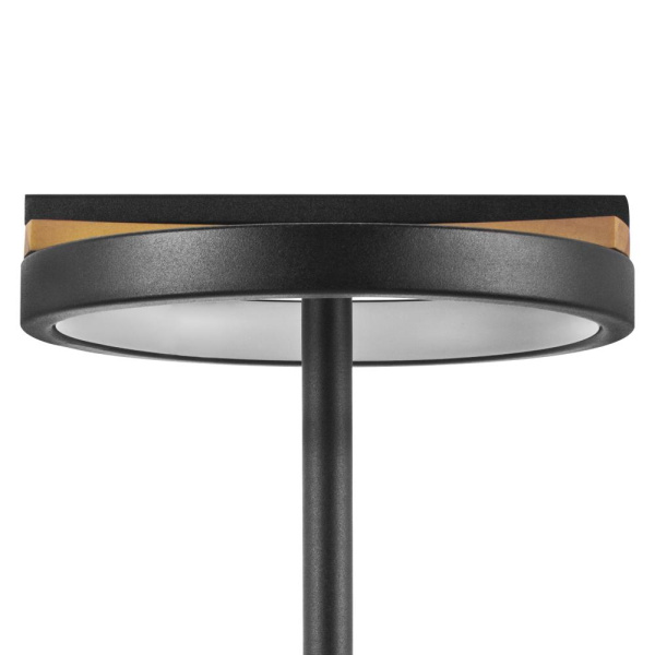 723927 Настольная лампа LODI LED 9W 720LM ЧЕРНЫЙ/ДЕРЕВО 3000K