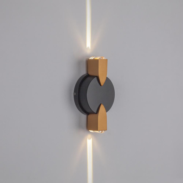 380623 Светильник DITO 2х1W LED 220LM G ЧЕРНЫЙ/ЗОЛОТО 4000K