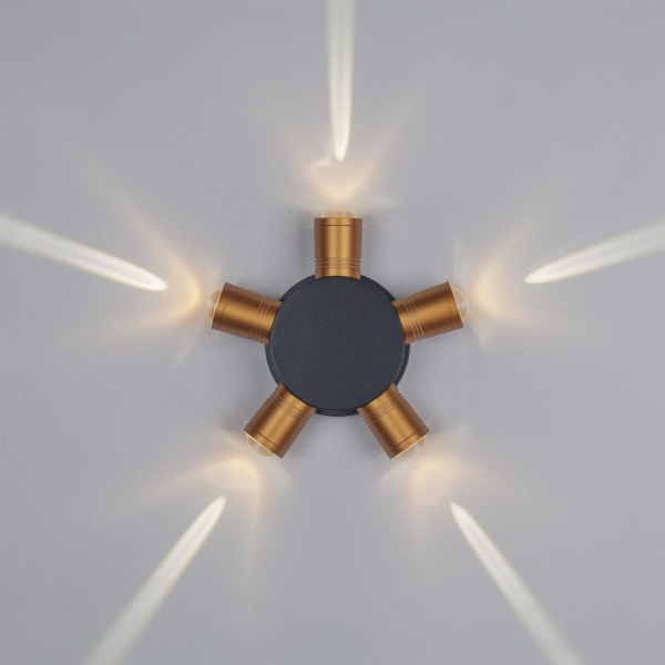 380653 Светильник DITO 5х1W LED 550LM G ЧЕРНЫЙ/ЗОЛОТО 4000K