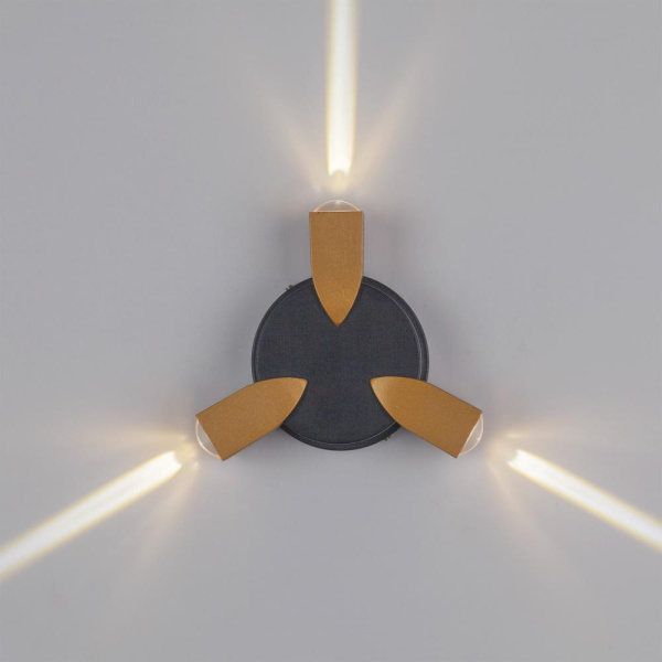 380633 Светильник DITO 3х1W LED 330LM G ЧЕРНЫЙ/ЗОЛОТО 4000K