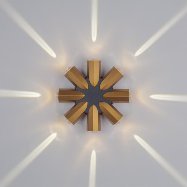 380683 Светильник DITO 8х1W LED 880LM G ЧЕРНЫЙ/ЗОЛОТО 4000K