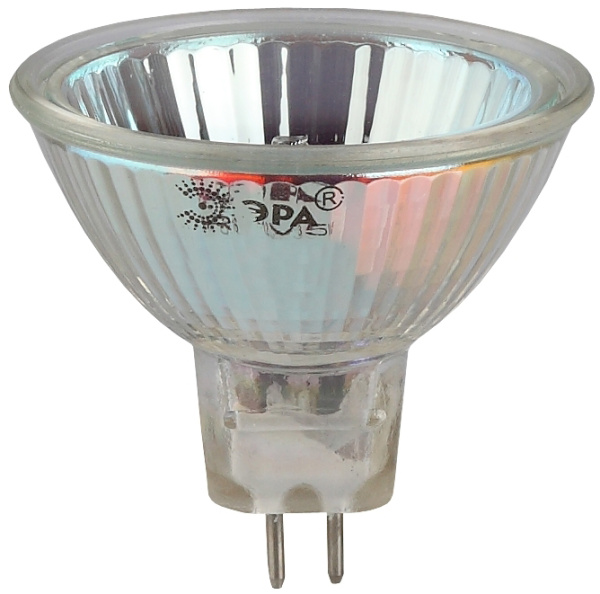 GU5.3-JCDR (MR16) -35W-230V-CL  Лампа галогенная ЭРА GU5.3-JCDR(MR16)-35W-230V-CL 35Вт софит теплый белый свет GU5.3