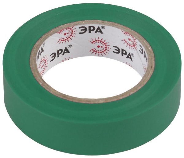 ЭРА ПВХ-изолента 15мм*10м зеленая (10/500/14000)