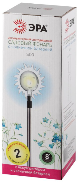 SD3 ЭРА Сад.светильник  "Луна+Солнце" Акку NiMH AA, солн.бат, 1xLED, карт (24/288)