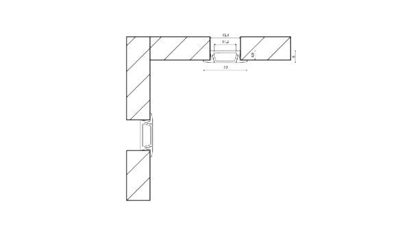 Профиль алюминиевый SWG RC-2206-BL