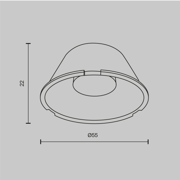 Линза ⌀55mm 15° для Focus Led 20Вт