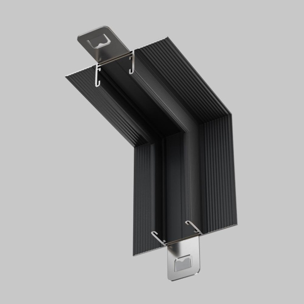 Коннектор угловой внутренний, встраиваемый Basity, черный