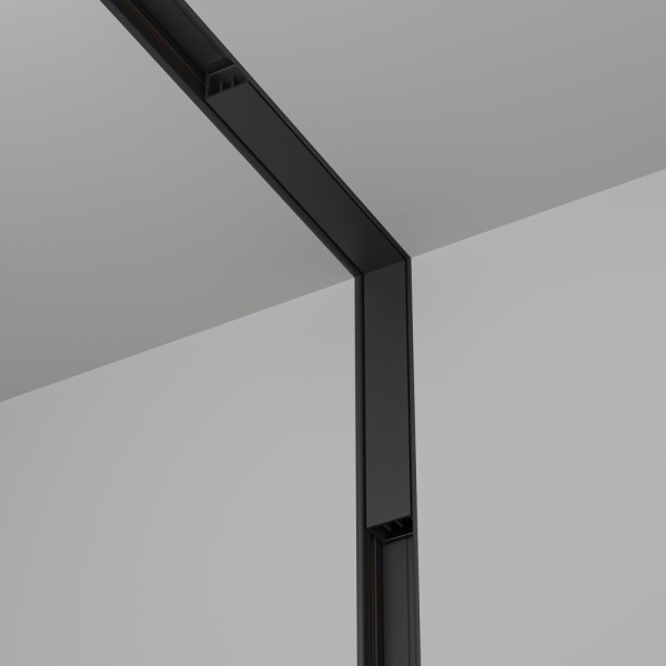 Коннектор угловой внутренний, встраиваемый Basity, черный