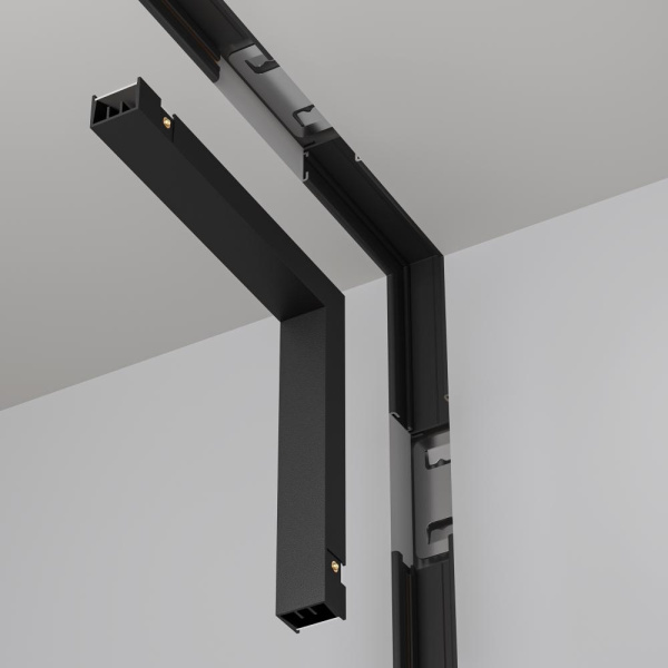 Коннектор угловой внутренний, встраиваемый Basity, черный