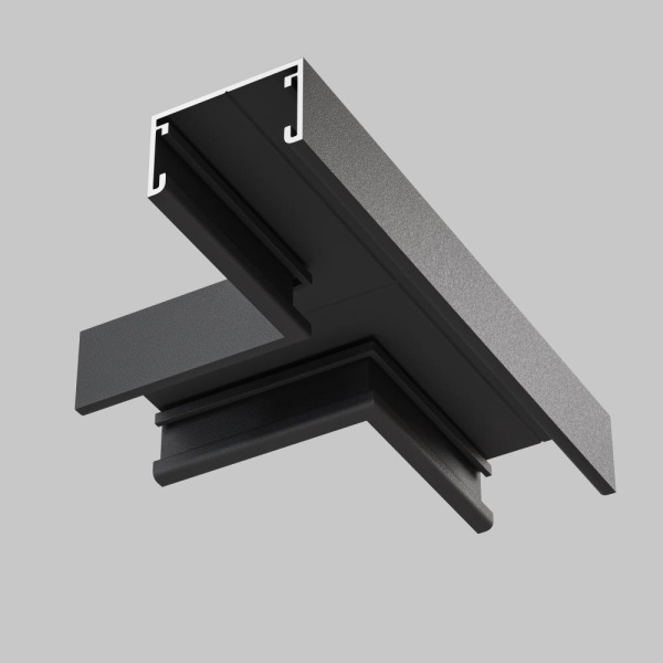 Т- образный коннектор накладной Basity, черный