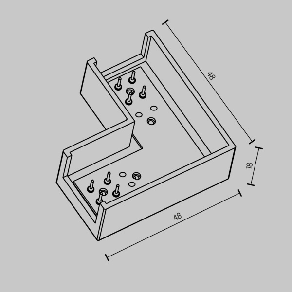 Коннектор питания угловой Elasity