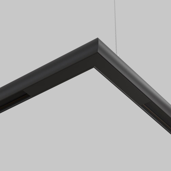 Коннектор угловой круглый Basity, черный