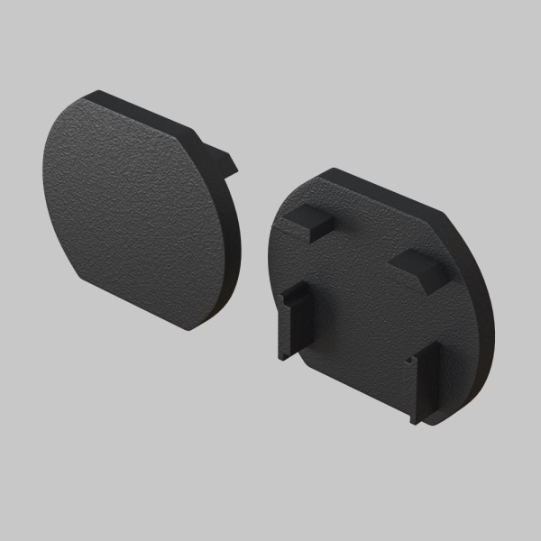 Заглушка для круглого шинопровода, 2 шт. Basity, черный
