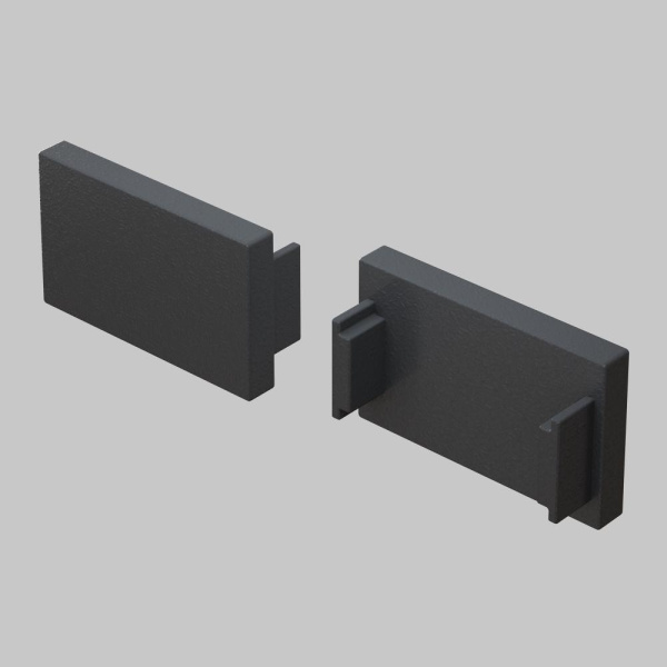 Заглушка для встраиваемого шинопровода, 2 шт. Basity, черный