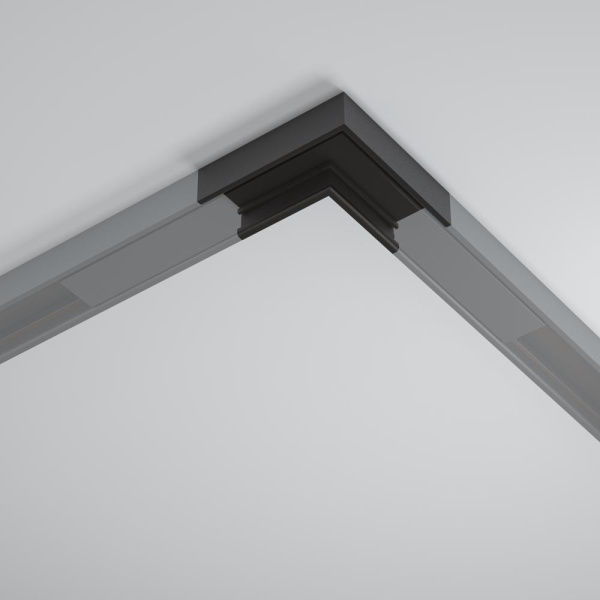 Коннектор угловой, накладной Basity, черный