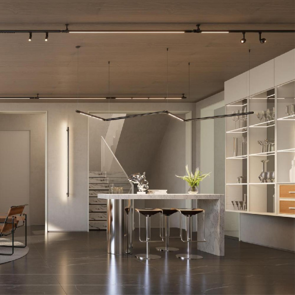 359362 KONST NT24 000 черный Светильник диммир. со сменой цв. температ. (управл. - пульт ДУ или прилож. Smart Life) IP20 LED 8W 48V 3000-6000К GLAT