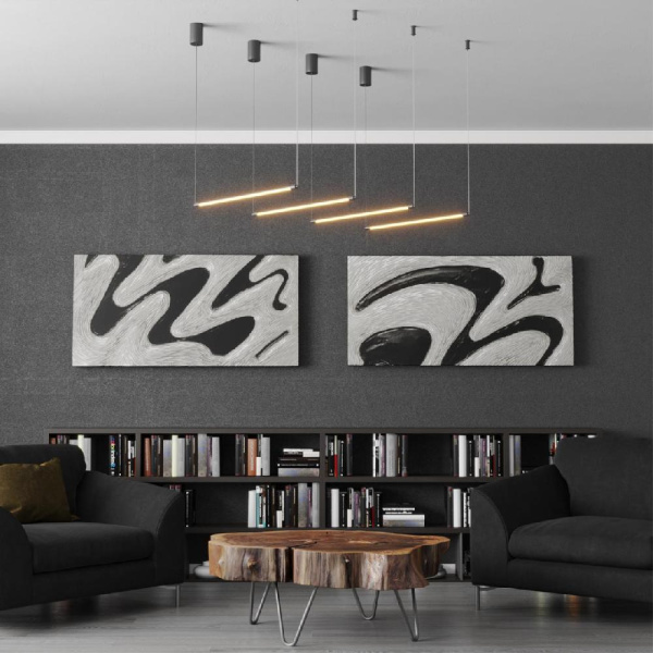 359345 KONST NT24 000 черный Светильник линейный светодиодный IP20 LED 12W 170-265V 3000K 944Лм VITZ