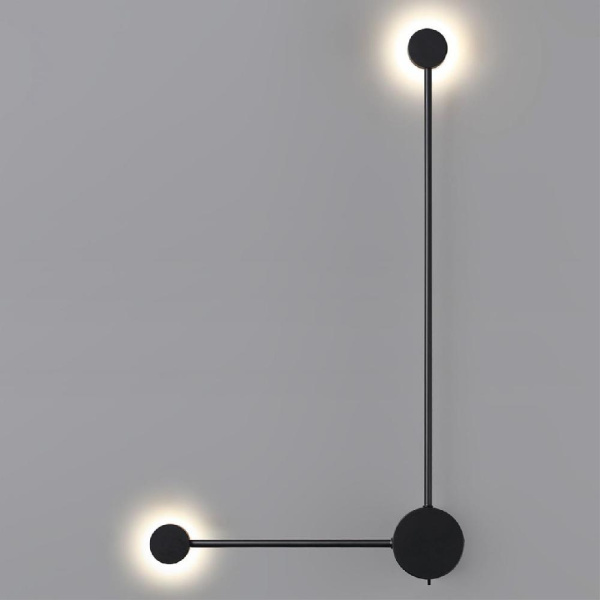 7008/10WL HIGHTECH ODL25 319 черный/металл/акрил Настенный светильник LED 3000/4000K тумблер на корп. 10W 220V CRI > 90 SATELLITE