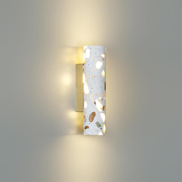 7012/12WL L-VISION ODL25 235 Настенный св-к UP DOWN металл/ терраццо/античная бронза/серый IP20 12W CRI>90 3000K 220V TERRAZZO