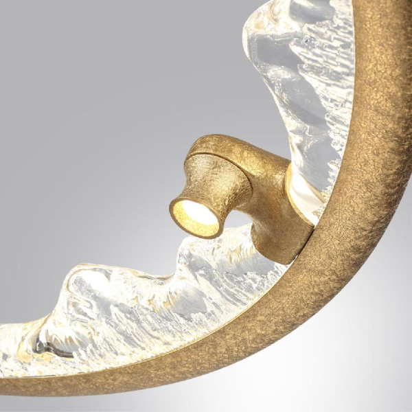 7002/55L HIGHTECH ODL25 253 Подвесной светильник золотой ice crack/акрил/хрусталь разд. вкл. с ПДУ IP20 LED 55W 2843Лм 3000/4000/5700K CRI > 90 CAYON