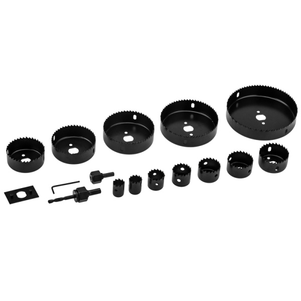 Набор кольцевых пил по дереву, 19-127 мм, 16 предметов KRANZ