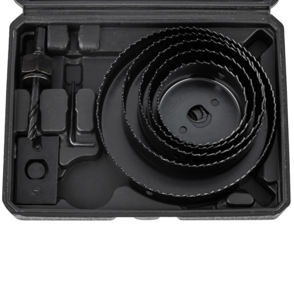 Набор кольцевых пил по дереву, 64-127 мм, 9 предметов KRANZ