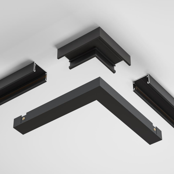 Угловой коннектор питания Basity, черный