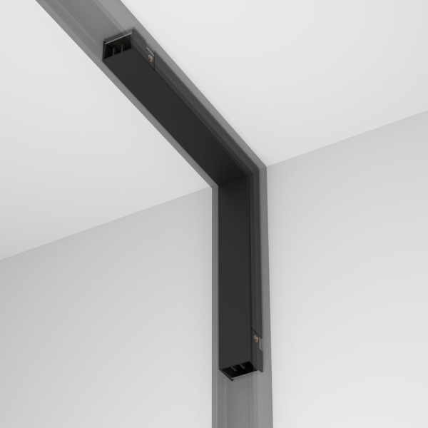 Коннектор питания угловой внутренний Basity, черный