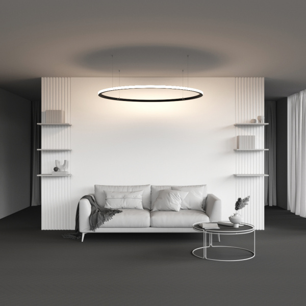 Радиусный профиль 35x35 Ø1500мм внешний 1/4 круга черный