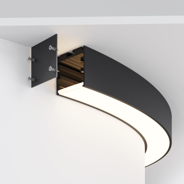 Радиусный профиль 35x35 Ø800мм 1/4 круга черный