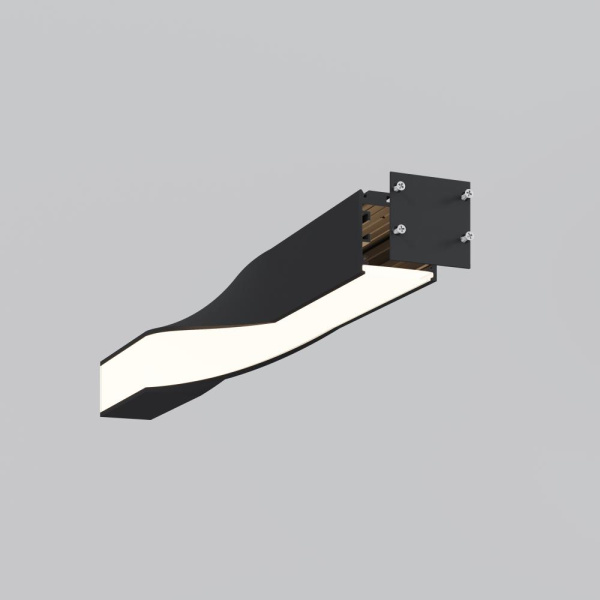 Радиусный профиль 35x35 Twist правый черный