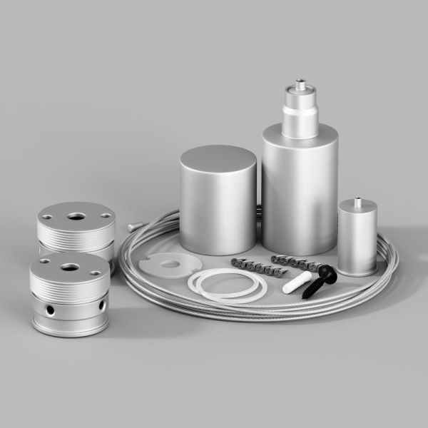 Набор для вертикального подвесного монтажа Nemo D25 серебро