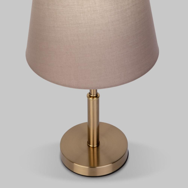 Настольный светильник с тканевым абажуром 01155/1 латунь