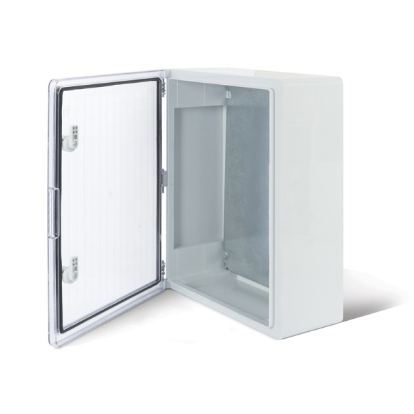 Корпус пластиковый ЩМПп с прозрачной дверцей и монтажной панелью 350х250х150мм, ABS, УХЛ1, IP65 REXANT