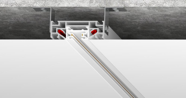 502420 Профиль металлический 2 м для монтажа треков BARRA 5020ХХ в ПВХ потолок